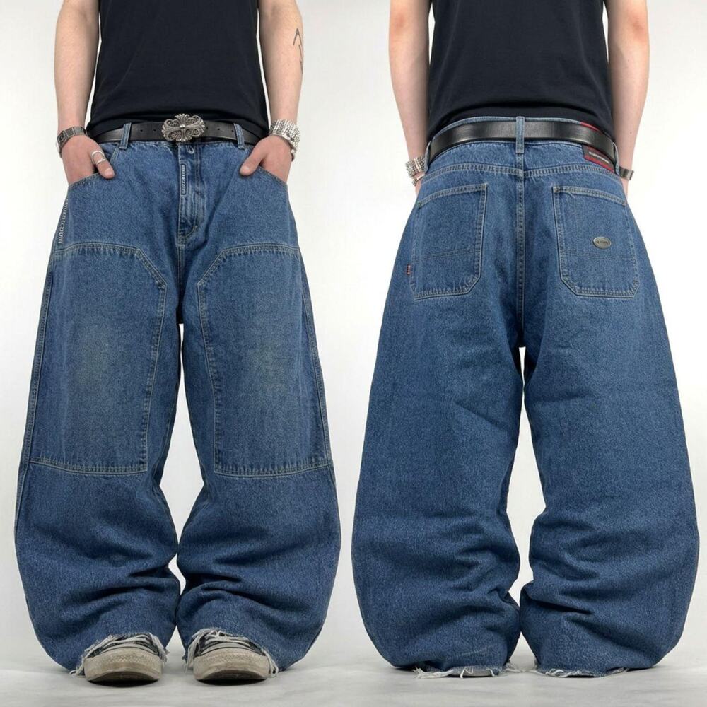 Vintage y2k embroidered archive baggy skater wide leg rare skater jeans